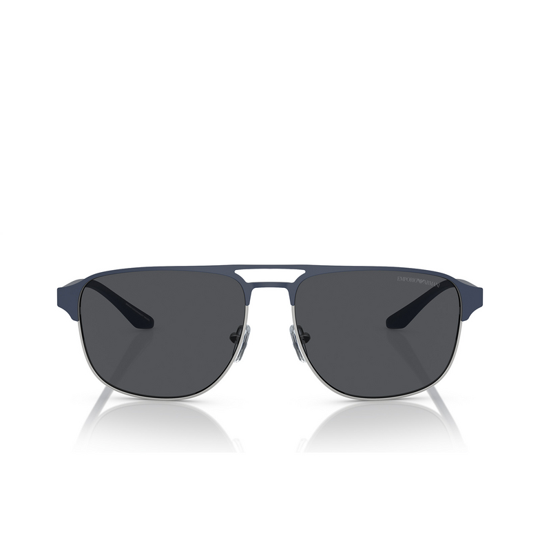 Gafas de sol Emporio Armani EA2144 336887 matte silver / bluette - 1/3