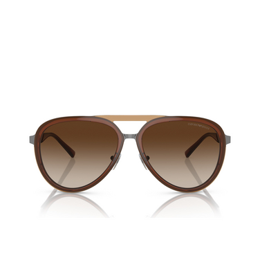 Emporio Armani EA2145 Sunglasses 336013 shiny transparent brown - front view