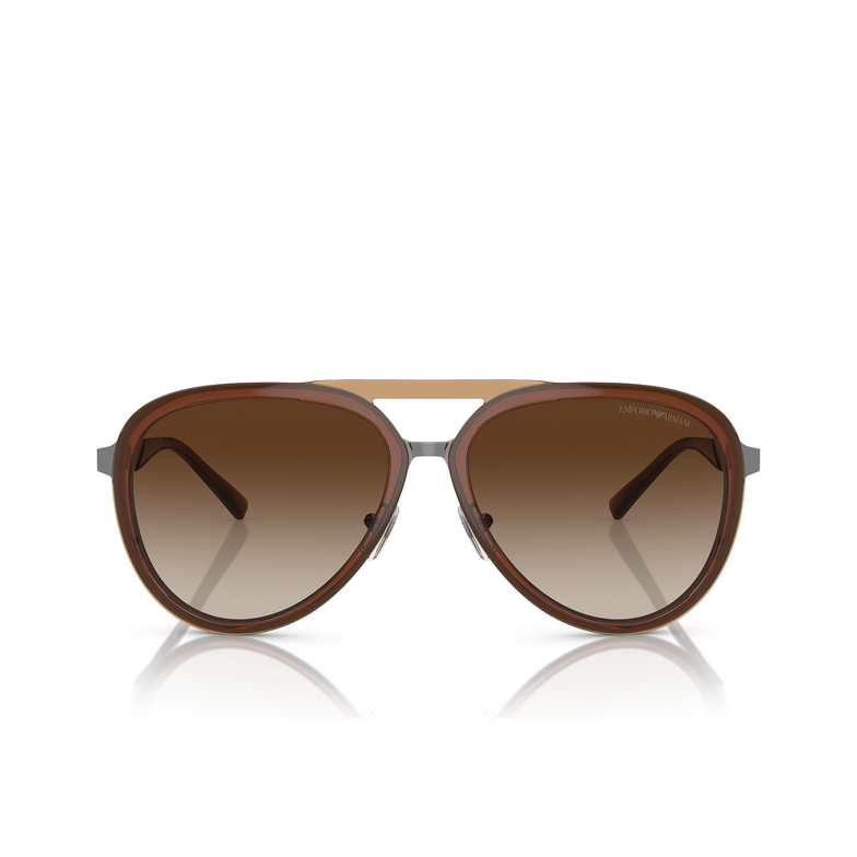 Gafas de sol Emporio Armani EA2145 336013 shiny transparent brown - 1/3