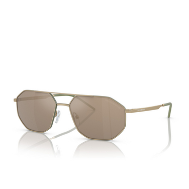 Emporio Armani EA2147 Sunglasses 30025A matte gold - three-quarters view