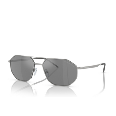 Gafas de sol Emporio Armani EA2147 30456G matte silver - Vista tres cuartos
