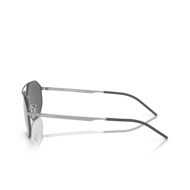 Lunettes de soleil Emporio Armani EA2147 30456G matte silver - 3/3