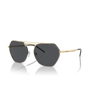 Emporio Armani EA2148 Sunglasses 301387 shiny pale gold - three-quarters view