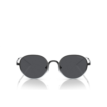 Lunettes de soleil Emporio Armani EA2151 337287 shiny black / white - Vue de face