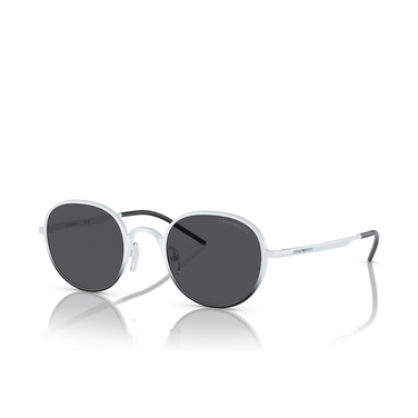 Emporio Armani EA2151 Sunglasses 337387 shiny white / black - three-quarters view