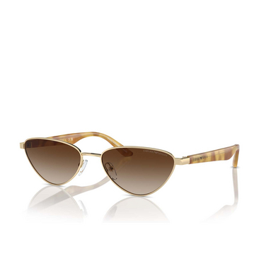 Emporio Armani EA2153 Sunglasses 301313 shiny pale gold - three-quarters view