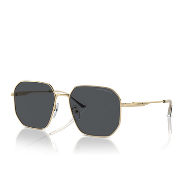Emporio Armani EA2154D Sunglasses 301387 shiny pale gold - three-quarters view