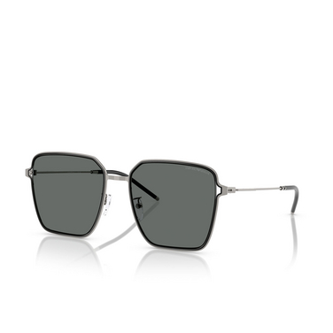 Emporio Armani EA2159D Sunglasses 301487 shiny gunmetal / black - three-quarters view