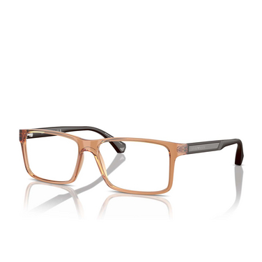 Emporio Armani EA3038 Eyeglasses 5044 shiny transparent brown - three-quarters view