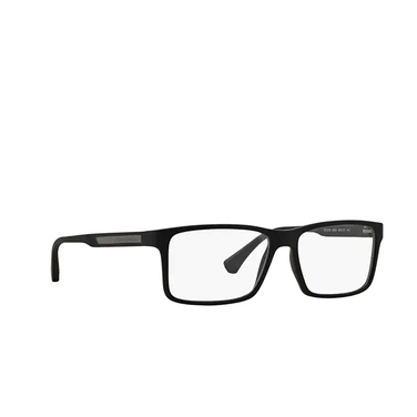 Emporio Armani EA3038 Eyeglasses 5063 rubber black - three-quarters view