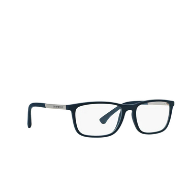 Emporio Armani EA3069 Eyeglasses 5474 rubber blue - three-quarters view
