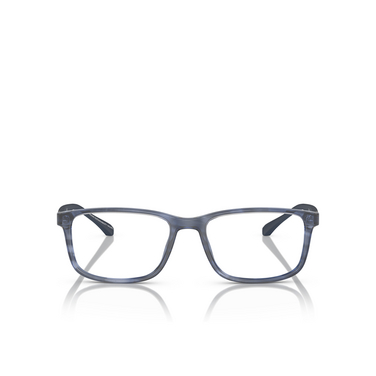 Emporio Armani EA3098 Eyeglasses 6054 shiny striped blue - front view
