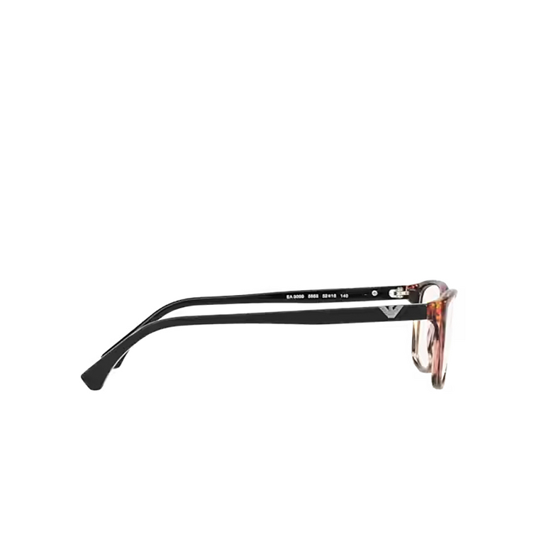 Emporio Armani EA3099 Eyeglasses 5553 shiny striped pink - 3/3