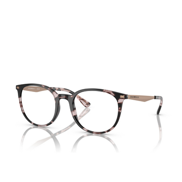 Gafas graduadas Emporio Armani EA3168 5766 shiny havana pink - Vista tres cuartos