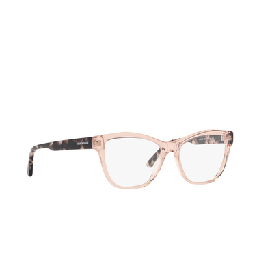 Gafas graduadas Emporio Armani EA3193 5544 shiny transparent pink - Vista tres cuartos