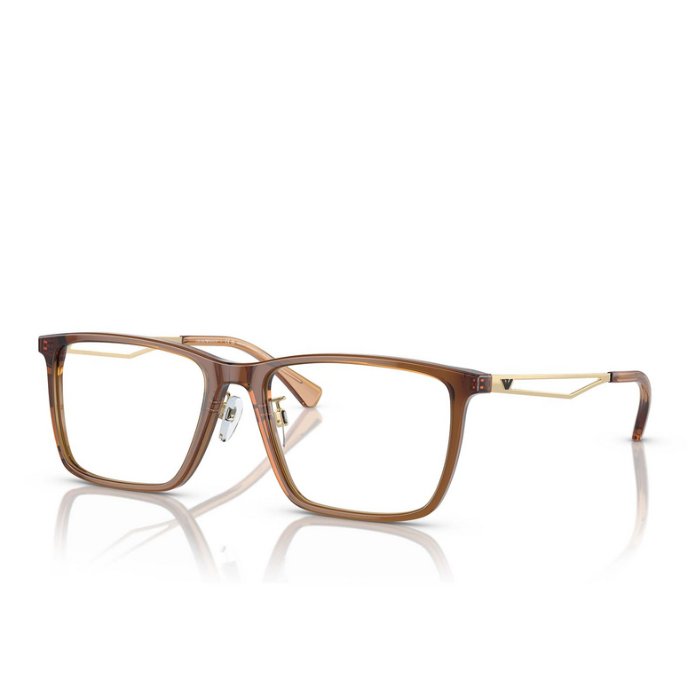 Occhiali da vista Emporio Armani EA3214D 5044 shiny transparent brown - 3/3