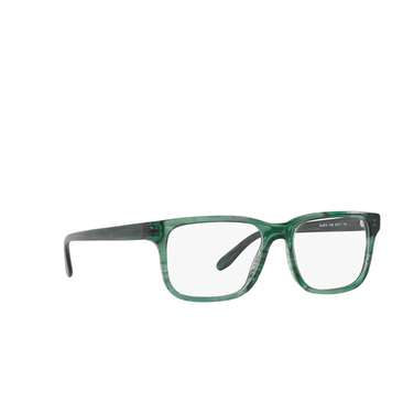 Emporio Armani EA3218 Eyeglasses 5168 striped green - three-quarters view