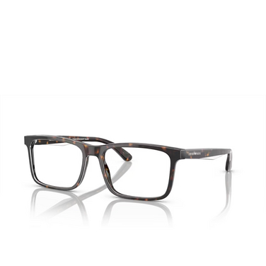 Emporio Armani EA3227 Eyeglasses 6052 shiny havana / top crystal - three-quarters view