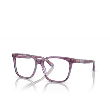 Emporio Armani EA3228 Eyeglasses 6056 shiny violet / top smoke - three-quarters view