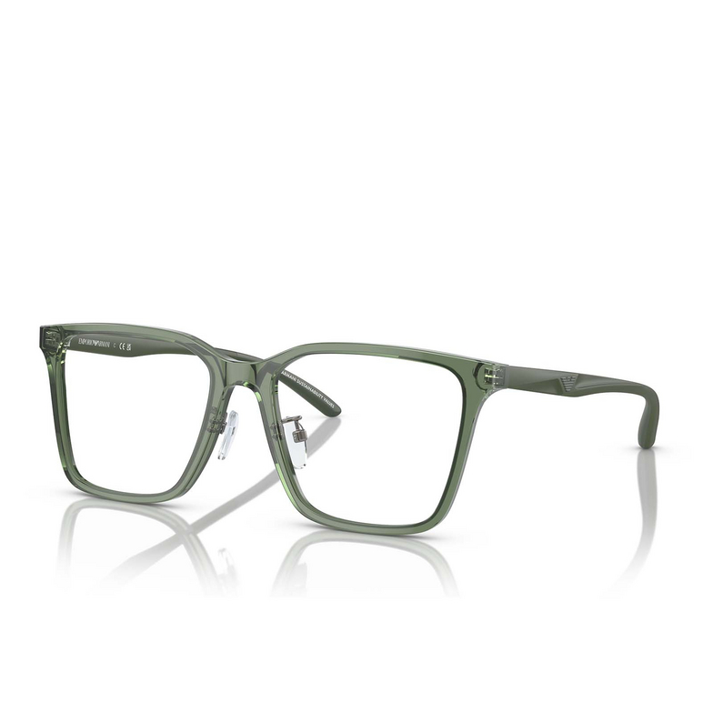 Gafas graduadas Emporio Armani EA3232D 6061 shiny transparent olive green - 2/3