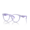 Emporio Armani EA3236 Eyeglasses 6113 shiny striped lilac - product thumbnail 2/3