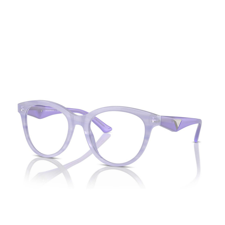 Emporio Armani EA3236 Eyeglasses 6113 shiny striped lilac - 2/3