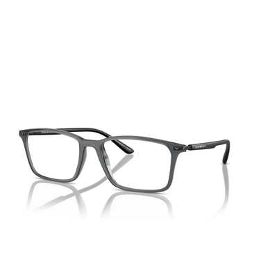 Emporio Armani EA3237 Eyeglasses 6106 shiny transparent black - three-quarters view