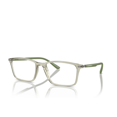 Emporio Armani EA3237 Eyeglasses 6107 shiny transparent green - three-quarters view