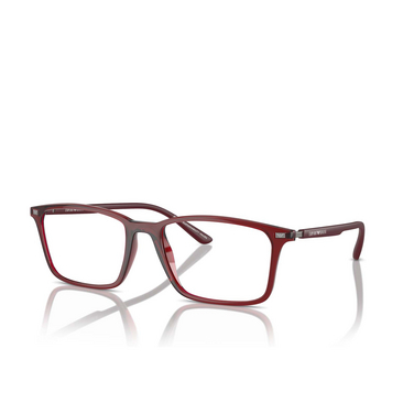 Emporio Armani EA3237 Eyeglasses 6109 shiny transparent bordeaux - three-quarters view