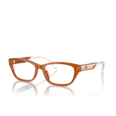 Emporio Armani EA3238U Eyeglasses 6097 shiny opaline orange - three-quarters view