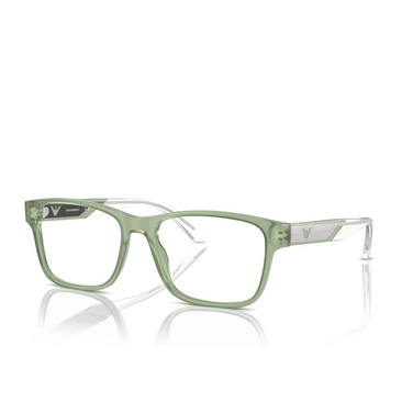 Emporio Armani EA3239 Eyeglasses 6094 shiny opaline green - three-quarters view