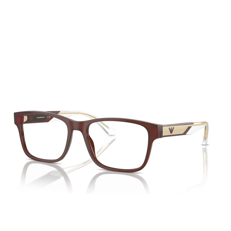 Gafas graduadas Emporio Armani EA3239 6095 shiny opaline brown - 2/3