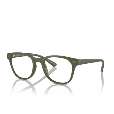 Emporio Armani EA3240U Eyeglasses 6099 matte green - three-quarters view