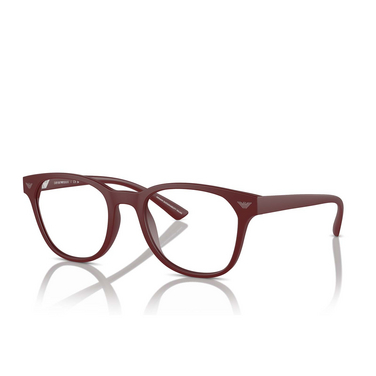 Emporio Armani EA3240U Eyeglasses 6101 matte bordeaux - three-quarters view