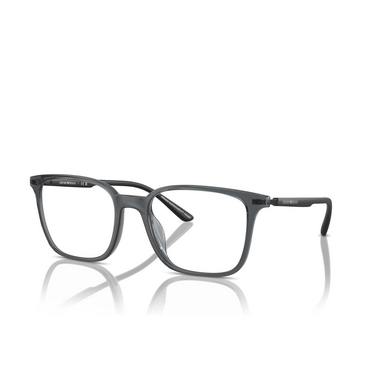 Emporio Armani EA3242U Eyeglasses 6106 shiny transparent black - three-quarters view