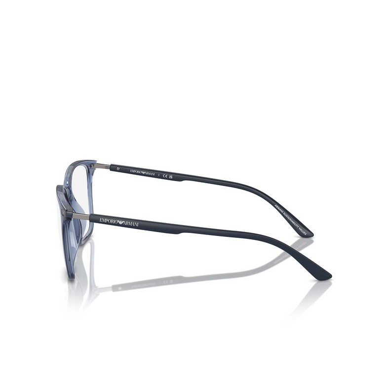 Occhiali da vista Emporio Armani EA3242U 6108 shiny transparent blue - 3/3