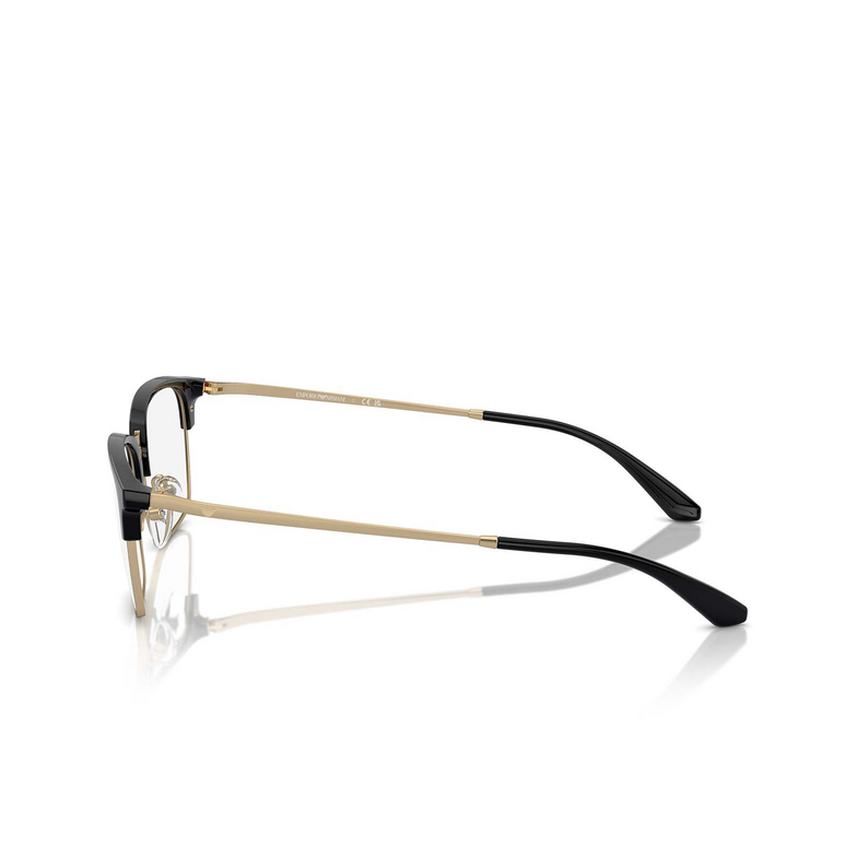 Emporio Armani EA3243 Eyeglasses 3002 shiny black / matte pale gold - 3/3