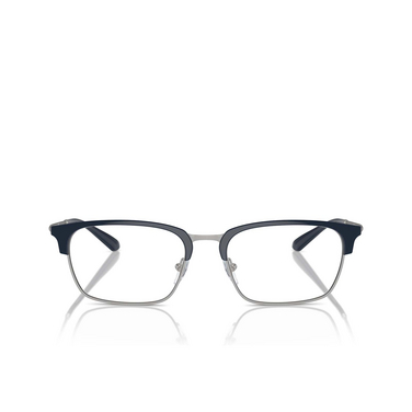 Emporio Armani EA3243 Eyeglasses 3045 shiny blue / matte silver - front view