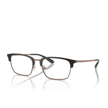 Emporio Armani EA3243 Eyeglasses 3201 shiny brown / matte pink gold - three-quarters view