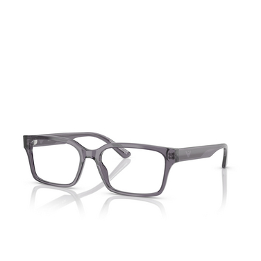 Lunettes de vue Emporio Armani EA3244 6106 transparent dark grey - Vue trois quarts