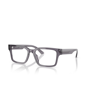 Emporio Armani EA3245U Eyeglasses 6106 transparent grey - three-quarters view