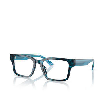 Emporio Armani EA3245U Eyeglasses 6180 havana blue - three-quarters view