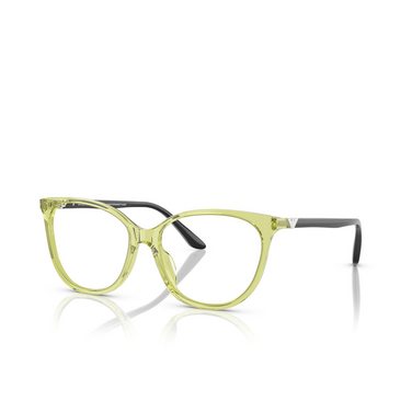 Emporio Armani EA3249U Eyeglasses 6199 shiny transparent green - three-quarters view