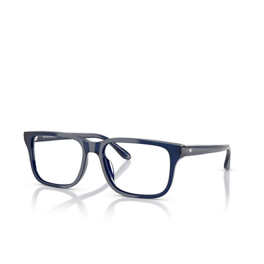 Emporio Armani EA3250U Korrektionsbrillen 6201 shiny opalescent blue - Dreiviertelansicht