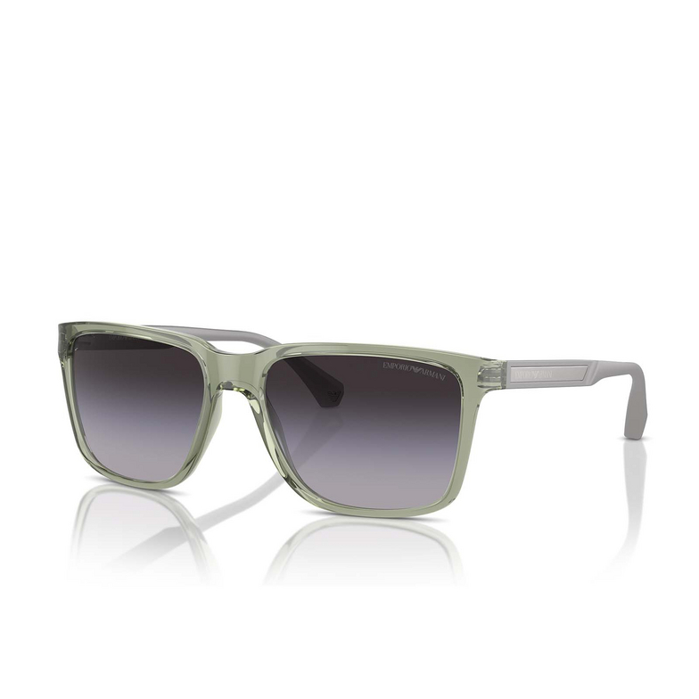 Emporio Armani EA4047 Sonnenbrillen 53628G shiny transparent green - 2/3