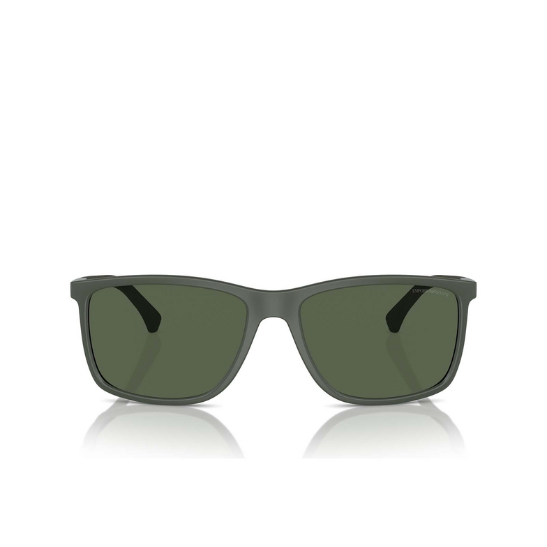 Lunettes de soleil Emporio Armani EA4058 50589A matte green - 1/3