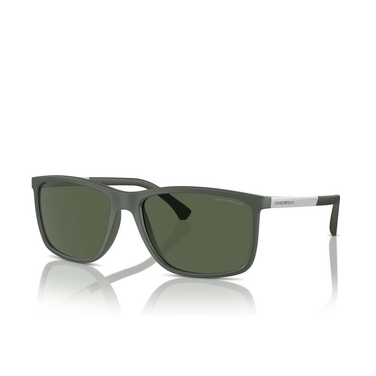 Emporio Armani EA4058 Sunglasses 50589A matte green - three-quarters view