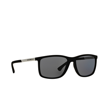 Emporio Armani EA4058 Sunglasses 506381 rubber black - three-quarters view