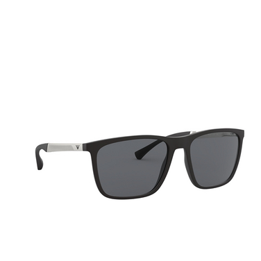 Emporio Armani EA4150 Sunglasses 506387 rubber black - three-quarters view
