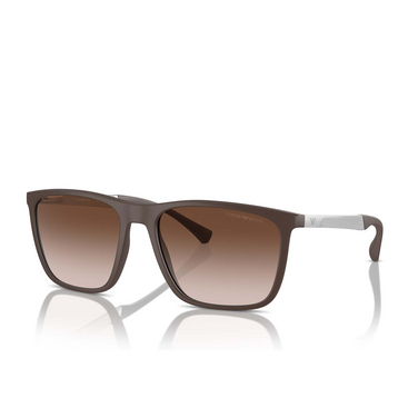 Emporio Armani EA4150 Sunglasses 534213 matte brown - three-quarters view